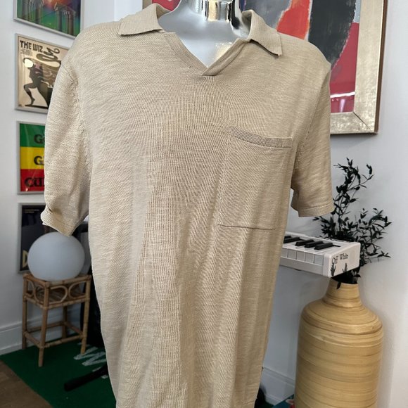 Thin Knit Polo Shirt - Picture 1 of 3